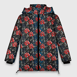 Женская зимняя куртка Flowers Pattern