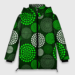 Куртка зимняя женская ТЕКСТУРНЫЕ МОЛЕКУЛЫ, цвет: 3D-черный