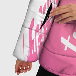 Куртка зимняя женская Twice - название и лого группы под Градиент, цвет: 3D-светло-серый — фото 2