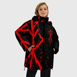Куртка зимняя женская КЛЕЙМО ЖЕРТВЫ BERSERK БЕРСЕРК, цвет: 3D-красный — фото 2