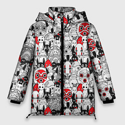 Куртка зимняя женская Studio Ghibli Stars, цвет: 3D-красный