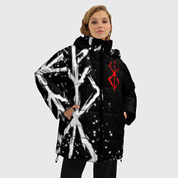 Куртка зимняя женская БЕРСЕРК - КЛЕЙМО ЖЕРТВЫ, цвет: 3D-светло-серый — фото 2