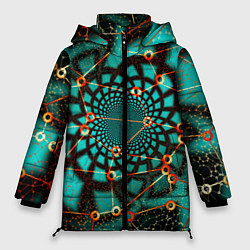 Куртка зимняя женская ТЕКСТУРНЫЕ МОЛЕКУЛЫ TEXTURE MOLECULES, цвет: 3D-черный