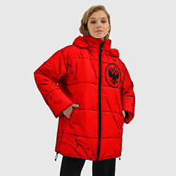 Куртка зимняя женская РОССИЯ - ГЕРБ Потертости, цвет: 3D-черный — фото 2