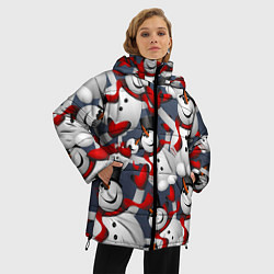 Куртка зимняя женская ВОЗДУШНЫЕ СНЕГОВИКИ, цвет: 3D-красный — фото 2
