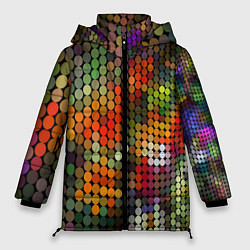 Куртка зимняя женская Диско шар, цвет: 3D-черный