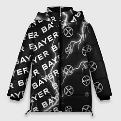 Куртка зимняя женская BAYER - Молнии Паттерны, цвет: 3D-черный