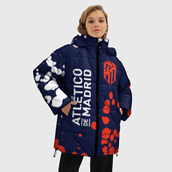 Куртка зимняя женская ATLETICO MADRID Брызги, цвет: 3D-черный — фото 2