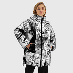 Куртка зимняя женская Доктор Стоун паттерн, цвет: 3D-светло-серый — фото 2