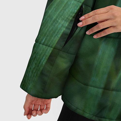 Женская зимняя куртка Камуфляж-тропики / 3D-Светло-серый – фото 5