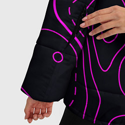 Куртка зимняя женская THE ILLUSION OF PURPLE LINES, цвет: 3D-светло-серый — фото 2
