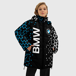 Куртка зимняя женская BMW Абстракция, цвет: 3D-светло-серый — фото 2