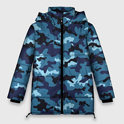 Куртка зимняя женская Камуфляж Тёмно-Синий Camouflage Dark-Blue, цвет: 3D-черный