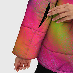 Куртка зимняя женская Абстрактный разноцветный текстурированный фон, цвет: 3D-красный — фото 2