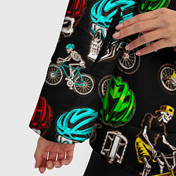 Куртка зимняя женская SKELETONS ON BICYCLES, цвет: 3D-светло-серый — фото 2