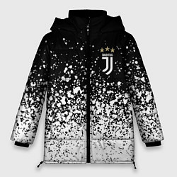 Куртка зимняя женская Juventus fc брызги краски, цвет: 3D-светло-серый