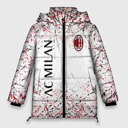 Куртка зимняя женская Ac milan logo, цвет: 3D-красный