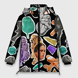 Куртка зимняя женская Underground pattern Fashion trend, цвет: 3D-красный