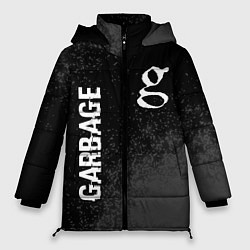 Женская зимняя куртка Garbage Glitch на темном фоне