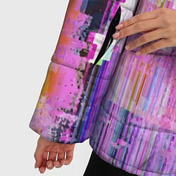 Куртка зимняя женская Glitch art Fashion trend, цвет: 3D-красный — фото 2