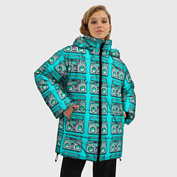 Куртка зимняя женская STEREO CASSETTE RECORDER, цвет: 3D-светло-серый — фото 2