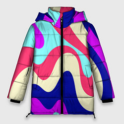 Куртка зимняя женская КАРАМЕЛЬНЫЕ ВОЛНЫ, цвет: 3D-светло-серый