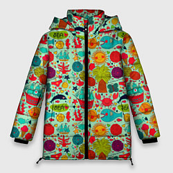 Куртка зимняя женская LOVE SUMMER SEA, цвет: 3D-светло-серый