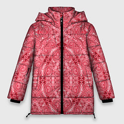 Куртка зимняя женская Red ornament Arabic, цвет: 3D-светло-серый