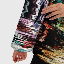 Куртка зимняя женская Glitch pattern - fashion trend, цвет: 3D-красный — фото 2