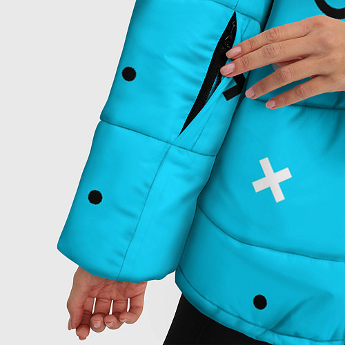 Женская зимняя куртка X O Плюсы и ноли / 3D-Светло-серый – фото 5