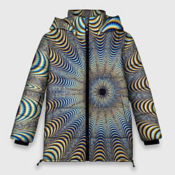 Куртка зимняя женская Туннель - оптическая иллюзия, цвет: 3D-красный