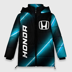 Куртка зимняя женская Honda неоновые лампы, цвет: 3D-черный