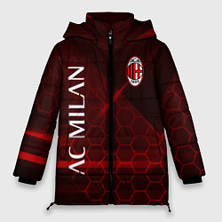 Куртка зимняя женская Ac milan Соты, цвет: 3D-красный