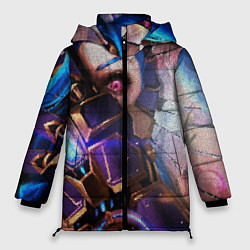 Куртка зимняя женская Jinx Arcane коллаж, цвет: 3D-светло-серый
