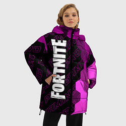 Куртка зимняя женская Fortnite pro gaming: по-вертикали, цвет: 3D-черный — фото 2
