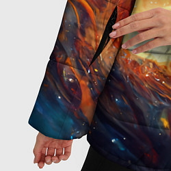 Куртка зимняя женская Центр вселенной - Абстракция, цвет: 3D-светло-серый — фото 2