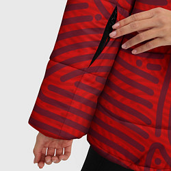 Куртка зимняя женская Atletico Madrid отпечатки, цвет: 3D-черный — фото 2