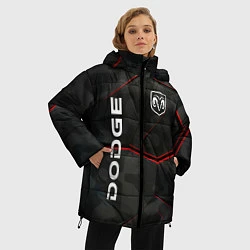 Куртка зимняя женская Dodge абстракция спорт, цвет: 3D-светло-серый — фото 2