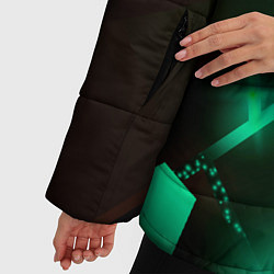 Куртка зимняя женская Mass Effect разлом плит, цвет: 3D-черный — фото 2