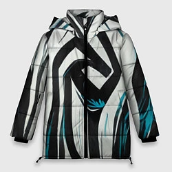 Куртка зимняя женская Цифровой окрас зебры, цвет: 3D-черный