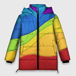 Куртка зимняя женская Семь цветов радуги, цвет: 3D-черный