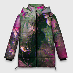 Женская зимняя куртка Абстрактные краски и силуэты