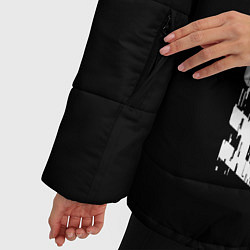 Куртка зимняя женская Haval speed на темном фоне со следами шин: по-верт, цвет: 3D-черный — фото 2