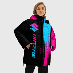Куртка зимняя женская Suzuki - neon gradient: по-вертикали, цвет: 3D-черный — фото 2