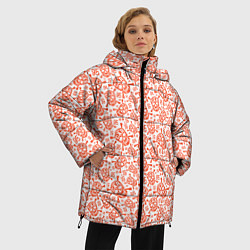 Куртка зимняя женская Череп и цифры, цвет: 3D-красный — фото 2