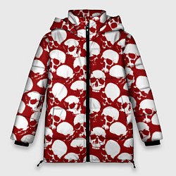 Куртка зимняя женская Череп и кровь, цвет: 3D-светло-серый