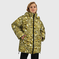 Куртка зимняя женская Золотая чеканка - текстура, цвет: 3D-светло-серый — фото 2