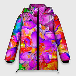 Куртка зимняя женская Flower Illusion, цвет: 3D-красный