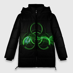 Женская зимняя куртка Радиация - зелёный знак