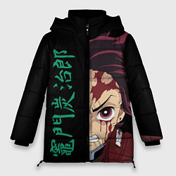 Куртка зимняя женская Танджиро из Demon Slayer, цвет: 3D-красный